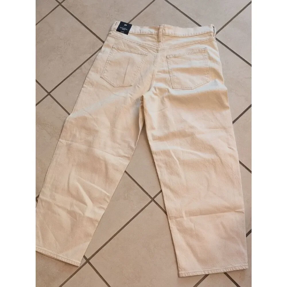 NWT J. Crew Slim Barrel Jean Ecru Beige White Petite Size 29